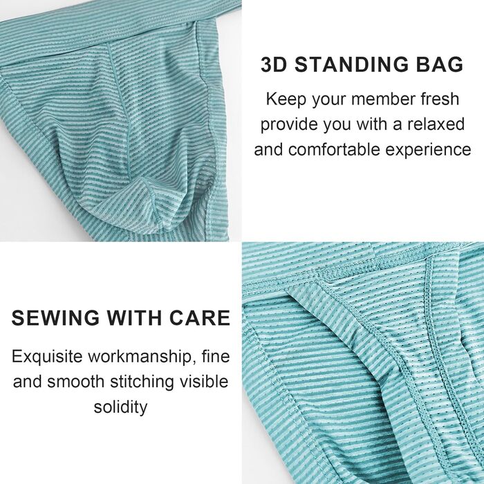 Тонкі чоловічі труси-сліпи Karen Space з льонової сітки, комфортні, еластичні, 5 шт. в упаковці (XL, зелений)