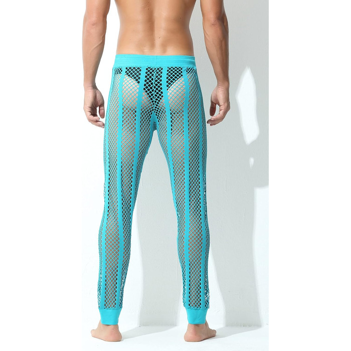 Чоловічі прозорі штани FEOYA з сітки: легкі, сексуальні, для спорту та дому (зелені, розмір L)