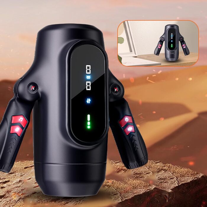 Електричний мастурбатор для чоловіків з LCD-дисплеєм, 9 режимів насосу та 5 режимів вібрації