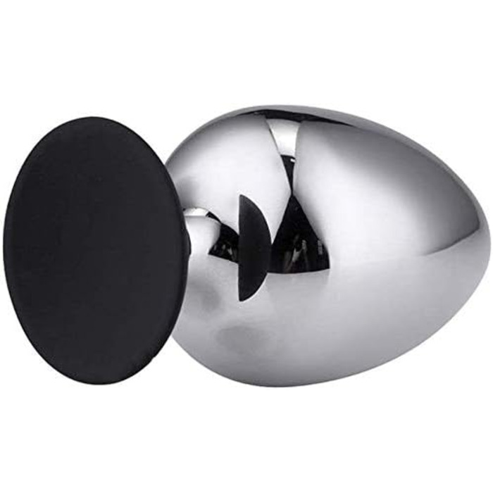 Анальні масажери з металу - набори для БДСМ, різні розміри (60, 70, 80 мм), з присоскою