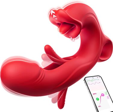 Вібратор для жінок G-spot з 7 режимами. Набір вібраторів для дорослих з новим дизайном, стимулятор клітора. Червоний колір.