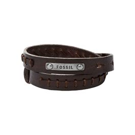 Чоловічий годинник Fossil Vintage Casual з коричневим шкіряним ремінцем та сталевим корпусом