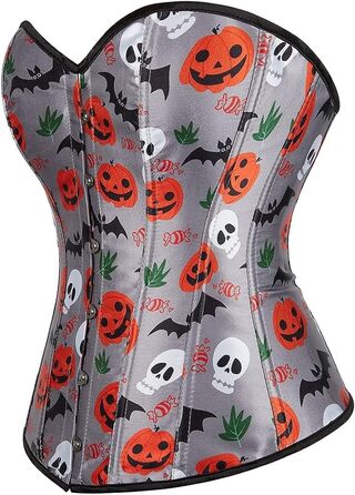 Жіночий корсет ADELCE з квітковим принтом, сірий, 4XL, вінтажний стиль, для створення сексуального образу