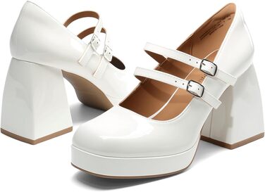 Жіночі туфлі-човники Dream Pairs із закритим носком, білі (розмір 38.5 EU)