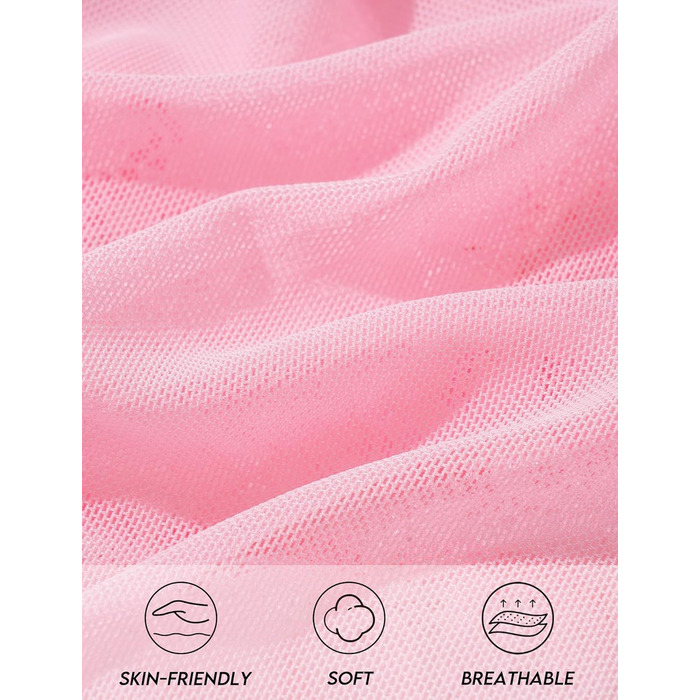 Комплект жіночої білизни FEOYA: мереживне боді, корсет, трусики, панчохи (рожевий, розмір L)