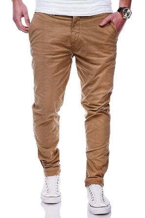 Чоловічі штани чинос Rello & Reese Basic Stretch Regular Slim-Fit, бежеві, C-3001 (32W / 32L)