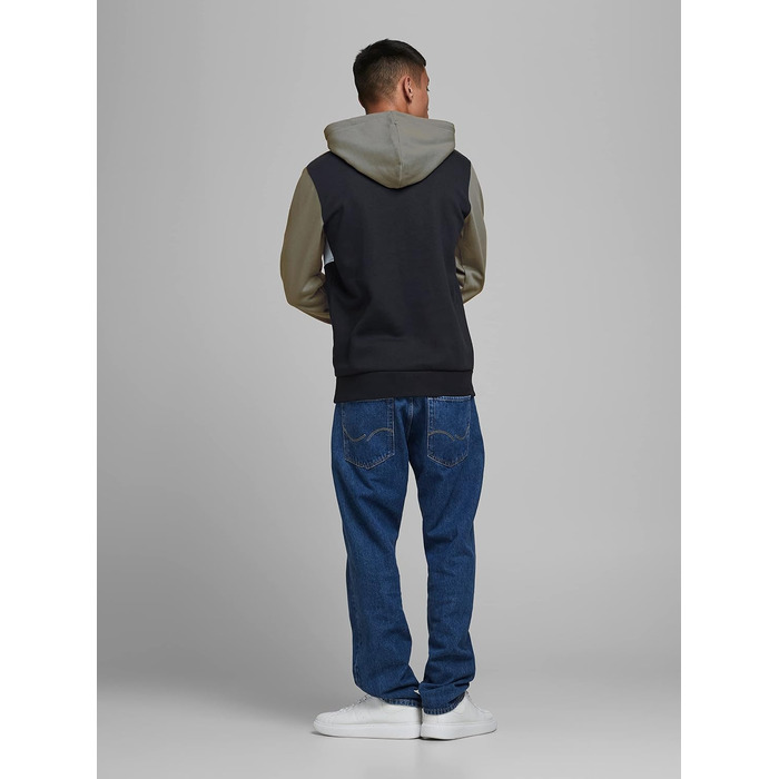 Чоловічий теплий худі з логотипом JACK & JONES Basic Kapuzen Sweatshirt, колір Dusty Olive, зелений