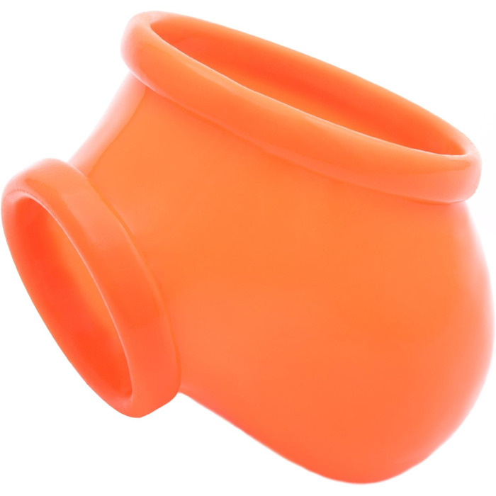 Латексний пеніс-чохол TOYLIE неоновий помаранчевий - Пеніс-чохол з кільцем 3,5 см (розтяжний) на стеблі та мошонці - Зроблено в Німеччині