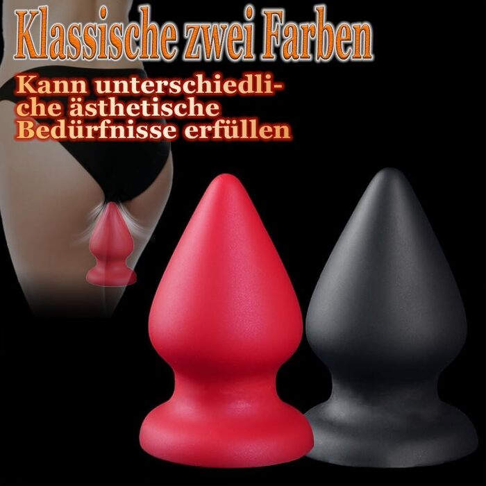 Силіконовий анальний плаг Jomyu Weichen з присоскою для масажу G-точки та простати, анальний дилататор для жінок та чоловіків, червоний, XXL