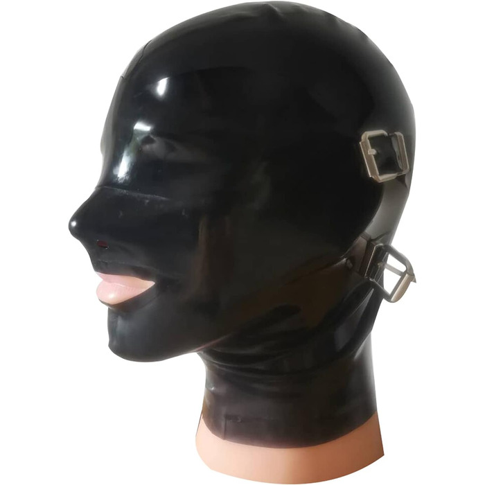 Латексна маска, гумовий дildo, SM-фетиш, плуг для пеніса, бондж, маска для рольових ігор