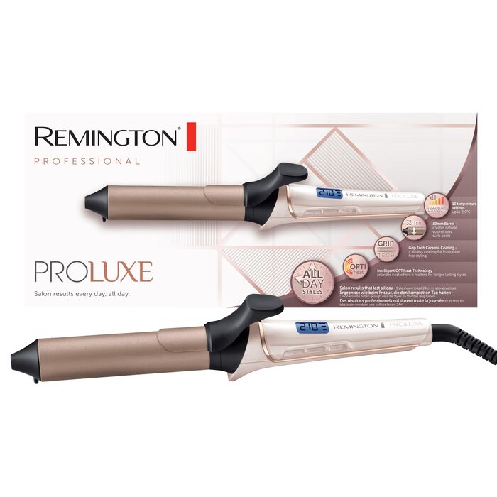 Випрямляч для волосся Remington PROluxe S9100 з керамічним покриттям Ultimate-Glide, LCD-дисплеєм та технологією OPTIheat, 150-230°C