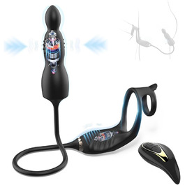 Вібратор для ануса та пеніса Jomyu - стимуляція простати, кільце для пеніса, сексуальні іграшки для чоловіків, парне використання