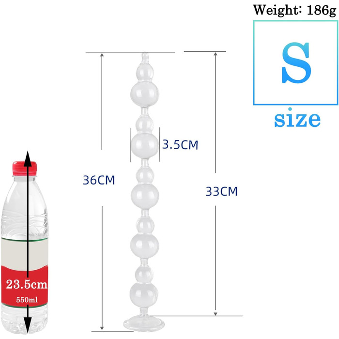Анальні іграшки для дорослих: набір анальних кульок та вібратор Ultralang, для чоловіків та жінок