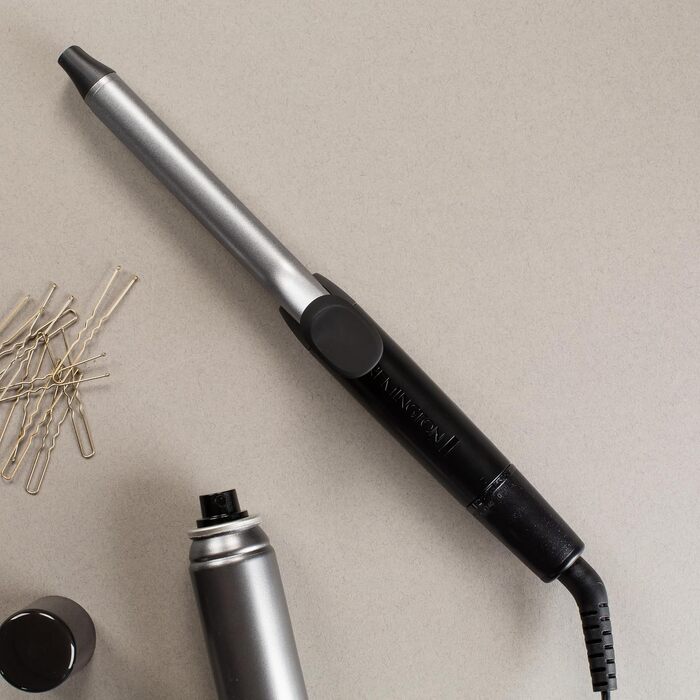 Поворотний плойка-керлер для волосся Remington Pro Spiral Curl CI5519 (19 мм) з керамічним турмаліновим покриттям, цифровим дисплеєм до 210°C та затискачем для створення вузьких та чітких кучерів