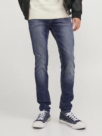 Чоловічі вузькі джинси Skinny Jack & Jones JJILIAM JJORIGINAL синього кольору, 36W / 32L