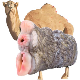 Реалістичний мастурбатор Seckoe Tier з анусальним тунелем та анатомією тваринної вагіни (G6193, Камелеон)