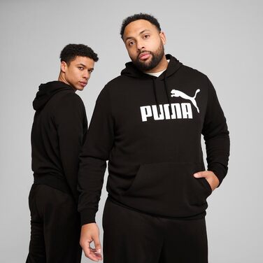 Чоловіча толстовка з капюшоном Puma ESS No. 1 Logo Hoodie чорна, розмір 4XL