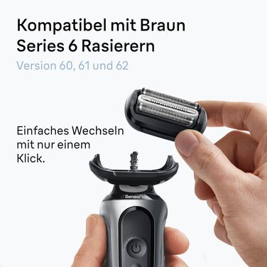 Запасна бритва-головка Braun Scherkopf 54B для електробритв Series 6 (S5), чорна, оригінальна запчастина