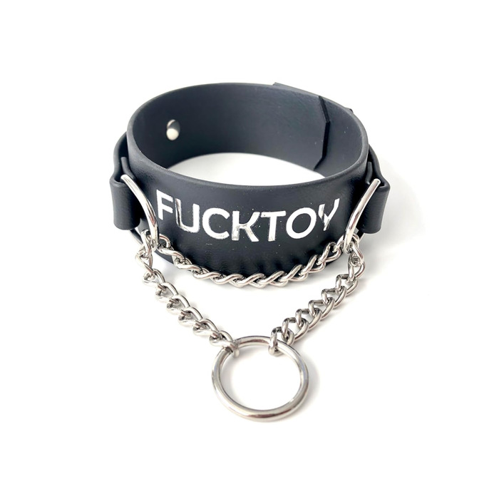 Нашийник з замком, BDSM нашийник з персональним написом, власність, Cum Slut, Bitch, нашийники Biothane BDSM