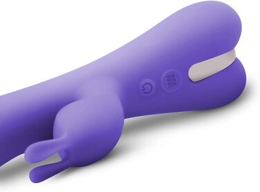 Вібратор для жінок Rabbit Trix з ергономічним дизайном, перезаряжається, водонепроникний (фіолетовий)