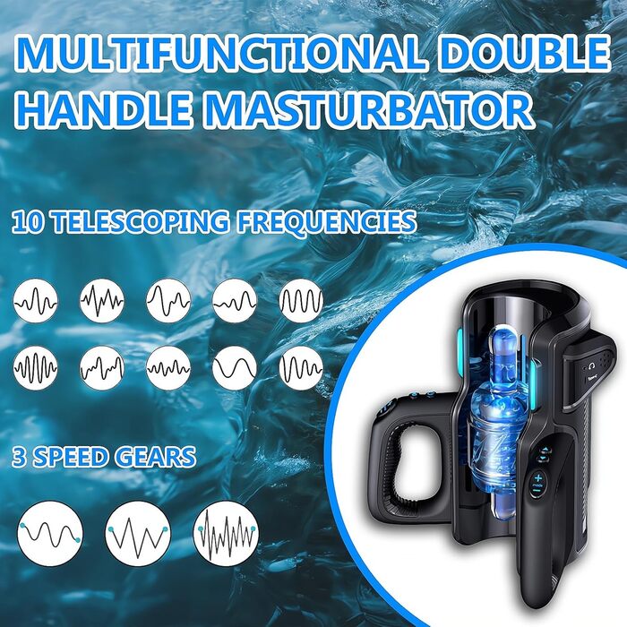 Електричний мастурбатор для чоловіків, бездротовий, 3 швидкості, 10 частот, аудіо-інтеракція