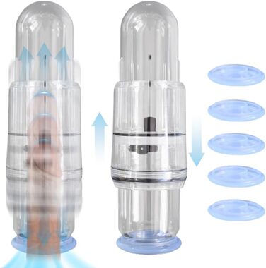 Вакуумна помпа для збільшення пеніса, 5 силіконових кілець, ручна помпа для ерекції та покращення потенції, для чоловіків