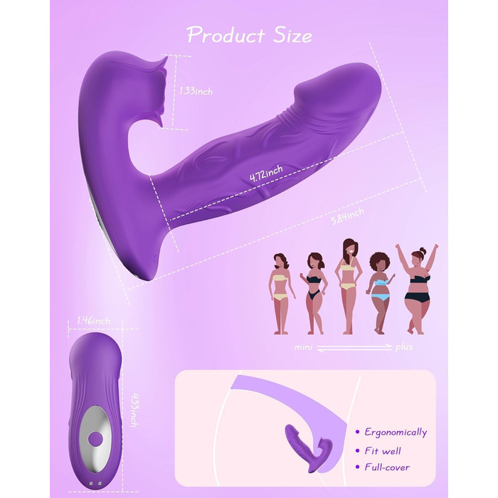 Набір вібраторів для жінок, вібратор клітора та G-точки, 9 режимів, 9 рівнів інтенсивності, пульт дистанційного керування, водонепроникний, тихий, секс-іграшка для пар