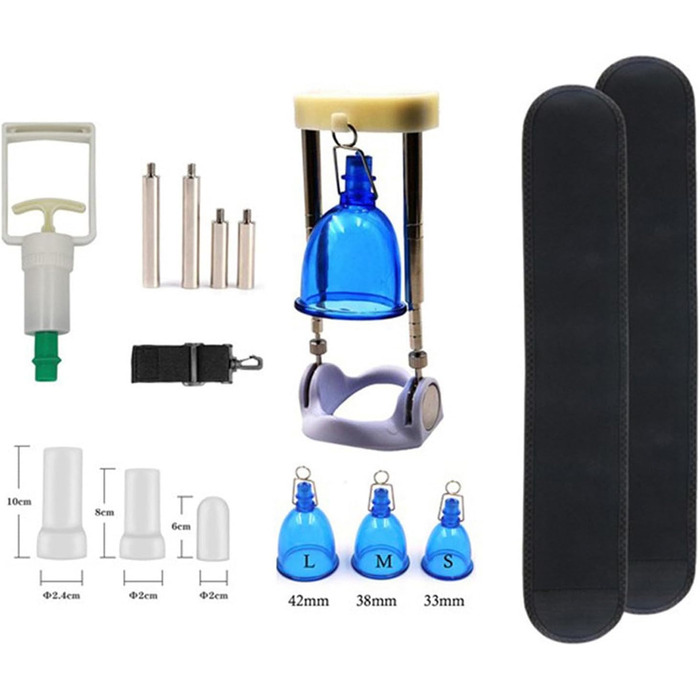 Набір для збільшення пеніса Yasexx 3 розміри, вакуумний екстендер для чоловіків (повний комплект)