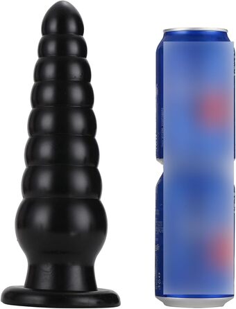 Анальний дildo Hrekssi XL з сильним присоском – гнучкий анальний масажер для дорослих, чорний