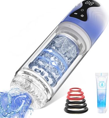 Електричний мастурбатор для чоловіків з 7 режимами ротації, 7 режимами всмоктування та імітацією лизання. Іграшка для чоловіків, секс-іграшка, blowjob, чоловічий мастурбатор.