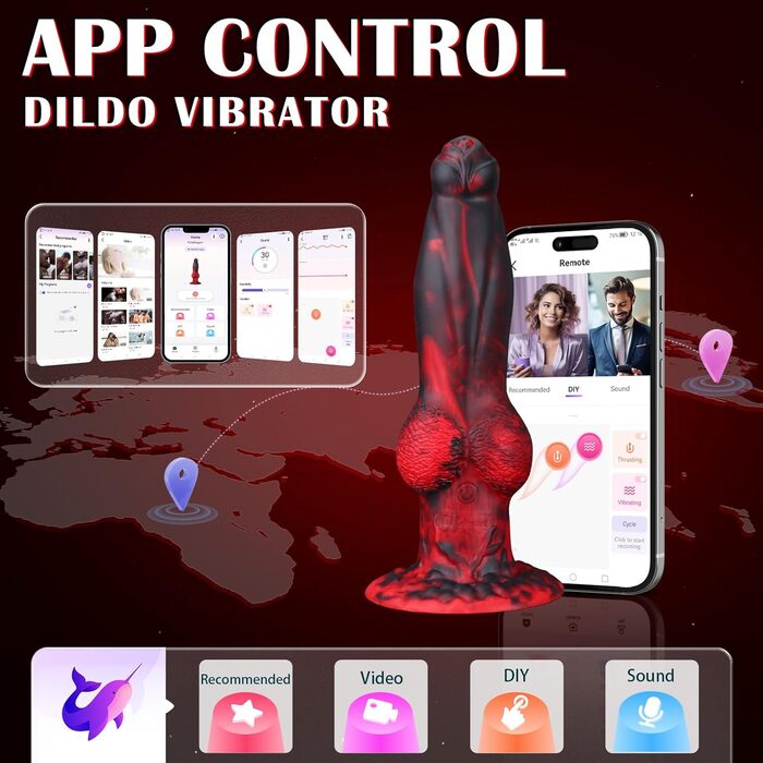 Набір секс-іграшок для жінок: вібратор, анальний дildo, стимулятор простати. Чоловічий анальний плагін з 7 функціями. Чорний та червоний колір