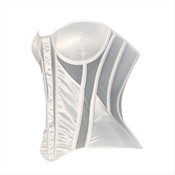 Корсаж Daen для піратського костюма: сексуальний бюстгальтер для великих грудей, піратський костюм, карнавал, Хелловін, спідня білизна, shapewear (XL, білий)