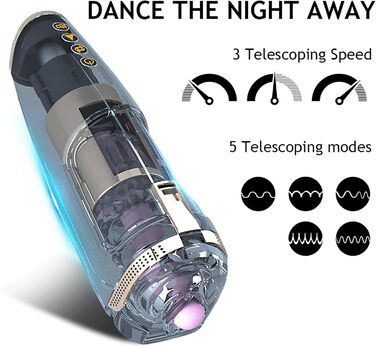 Масажер для чоловіків ChicLSQ 3Teleskopні швидкості, 5 режимів, автоматичний нагрів, електричний секс-іграшка
