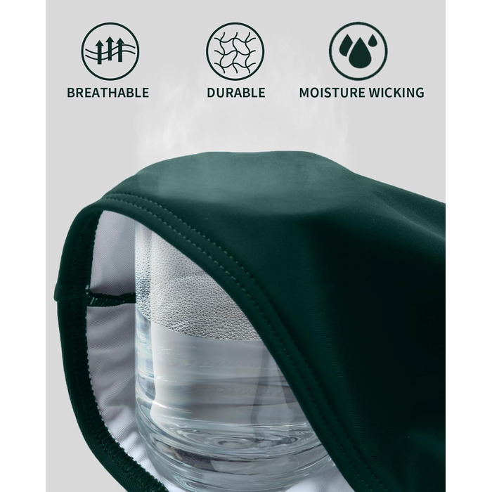 Спортивний купальник Charmo для жінок з животом, цільнокомбінований з блискавкою спереду, з чашками (XL, зелений/бірюзовий)