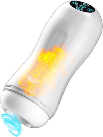 Електричний масажер для чоловіків з 4 режимами всмоктування та нагріванням, 6 перистальтичних режимів, автоматичний секс-іграшка для чоловіків