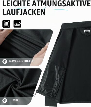 Чоловіча спортивна флісова куртка Outdoor Ventures, легка кофта з 5 кишенями, чорна, розмір M