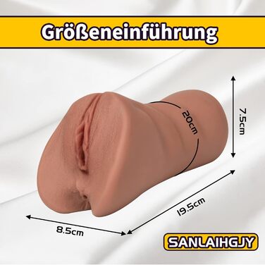 Реалістичний мастурбатор з TPE матеріалу, 3D еротичний дизайн, для анального та вагінального секса, портативний, кишеньковий