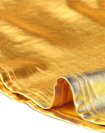 Allegra K: Сукня металік без рукавів з високою талією для вечірок та дискотек, золота