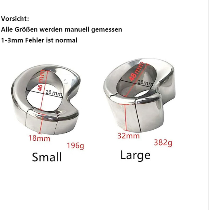 Кільце для статевого члена, нержавіюча сталь, для чоловіків, велике, срібне