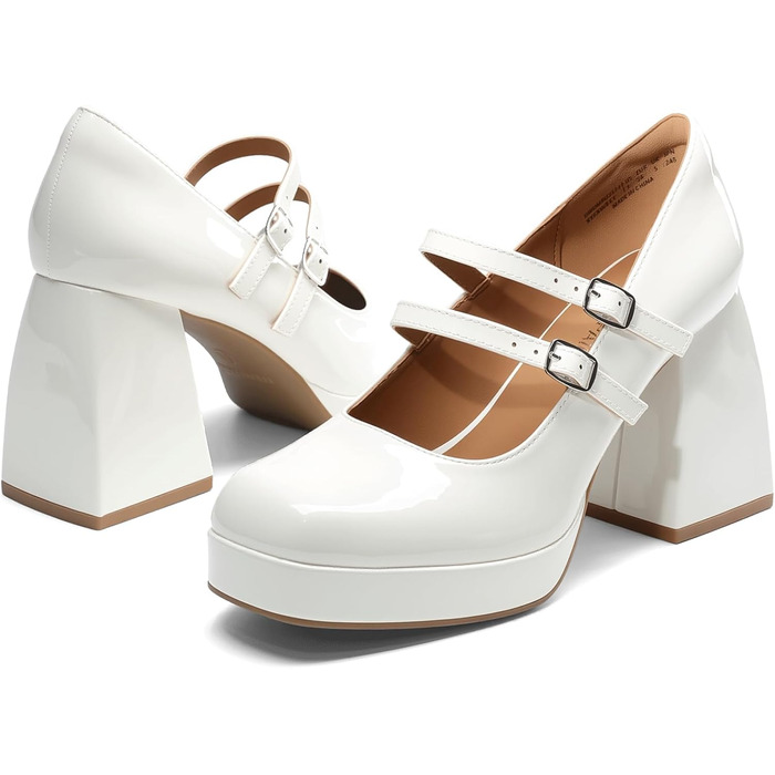 Жіночі туфлі-човники Dream Pairs із закритим носком, білі (розмір 38.5 EU)