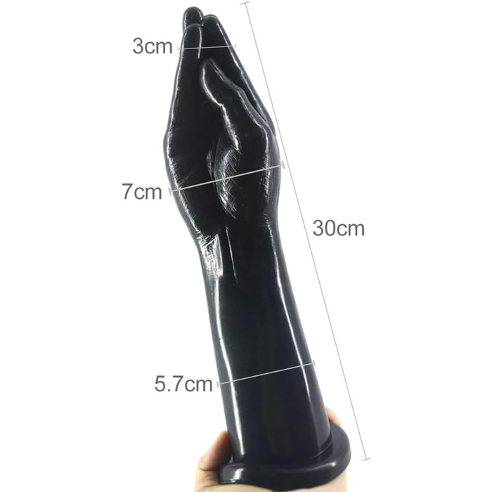 Анальний тренажер Roluck з реалістичним дизайном, 30 см, чорний