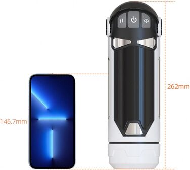 Електричний масажер для чоловіків з функцією нагріву та телескопічним дизайном