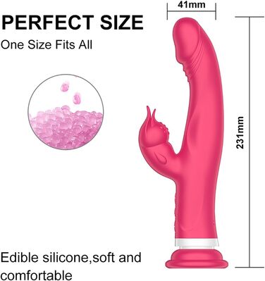 Вібратор JFRong 3-в-1 з присоскою та функцією нагріву для жінок, силікон, 10 режимів, тихий, стимулятор G-точки та клітора, еротична іграшка для жінок та пар, колір: фіолетовий