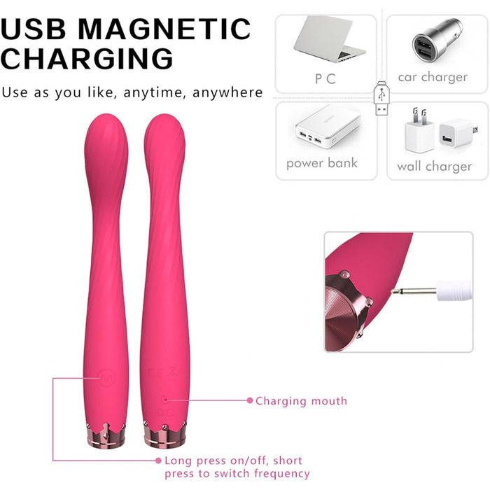 Вібратор для жінок G-Spot Dildo Rabbit Vibrator з 10 режимами вібрації, рожевий