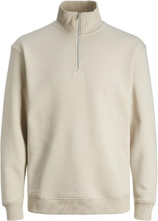 Чоловічий в'язаний кардиган Jack & Jones з чверть-застібкою на блискавці, однотонний, розмір XXL, колір Scarab