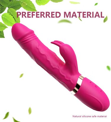 Вібратор для жінок: вібратор клітора та G-точки, силіконовий кролик з 10 режимами, сексуальні іграшки для дорослих (чорний)