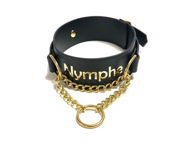 Нашийник з замком, BDSM нашийник з персональним написом, власність, Cum Slut, Bitch, нашийники Biothane BDSM