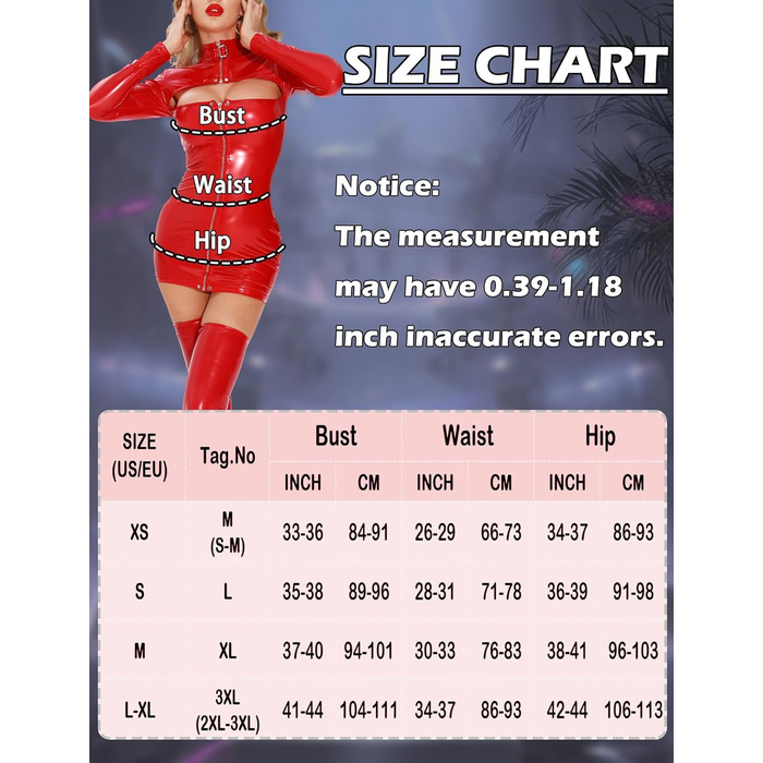 Сукня Adigau з екошкіри, червона, для клубу, на блискавці, Bodycon, L