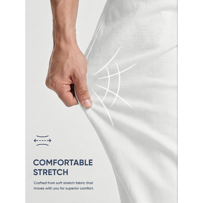 Чоловічі джинси Baggy JMIERR Y2K з ефектом Stretch, білі, розмір L