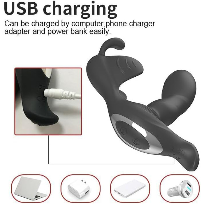 Вібратор для чоловіків PINTLE з 7 режимами вібрації, анальний плагін, вібратор для анусу з функцією імпульсу, секс-іграшки для чоловіків, парні секс-іграшки, бутплъг
